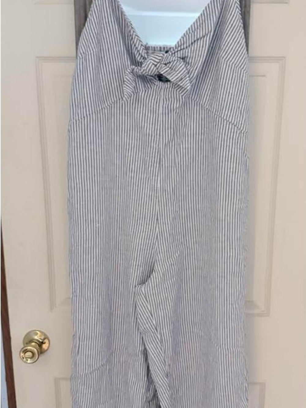 Old Navy Blue and White Striped Wide-Leg Jumpsuit